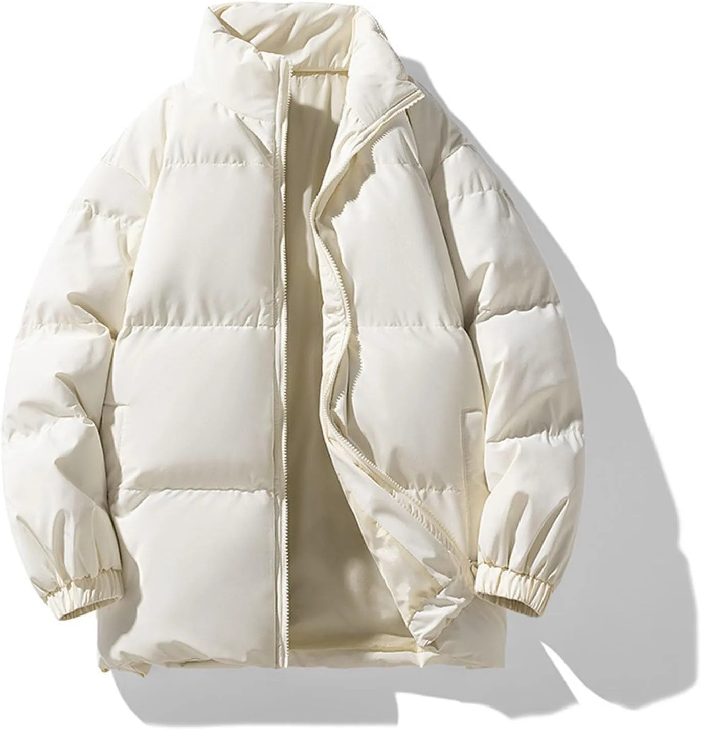 Muscularfit Men's Winter Jacket Heavyweight Quilted Puffer Parka Coat Lightweight Water-Resistant Snap Front Puffer Jackets