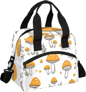 Mushroom Fungus Pattern Lunch Bag for Women Men Insulated Lunch Box Leakproof Portable Lunch Tote Bag Reusable Cooler Meal Bag for Work Picnic Outdoor