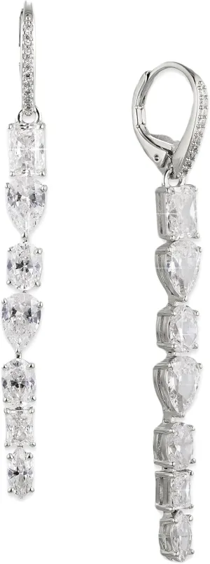 NADRI RSVP CZ Linear Gold or Rhodium Plated Earrings - Bride Earrings, Bridal Earrings for Wedding, Wedding Earrings, Wedding Jewels, Earrings for Bridesmaid