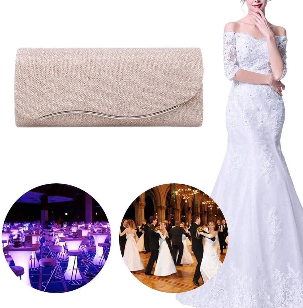 Naimo Flap Dazzling Small Clutch Bag Evening Bag With Detachable Chain
