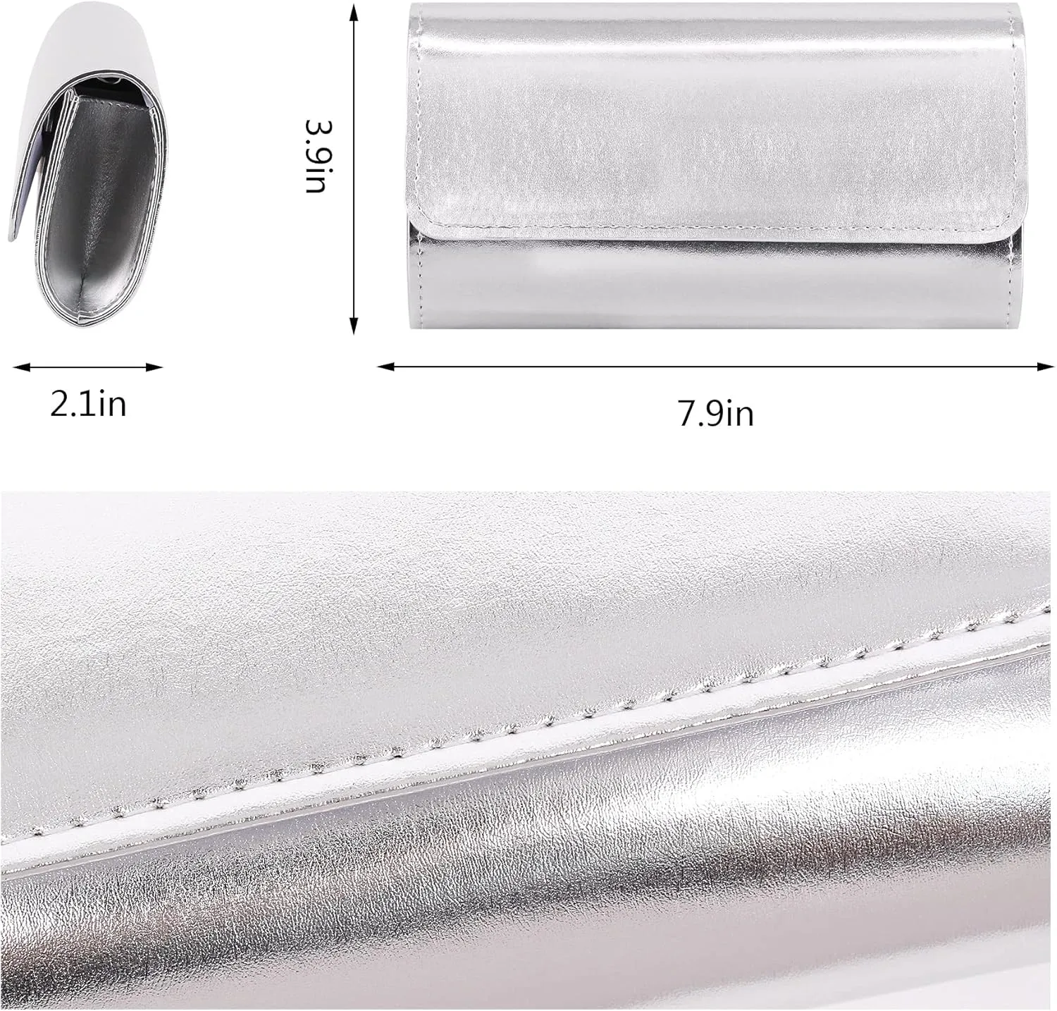 Naimo Flap Dazzling Small Clutch Bag Evening Bag With Detachable Chain
