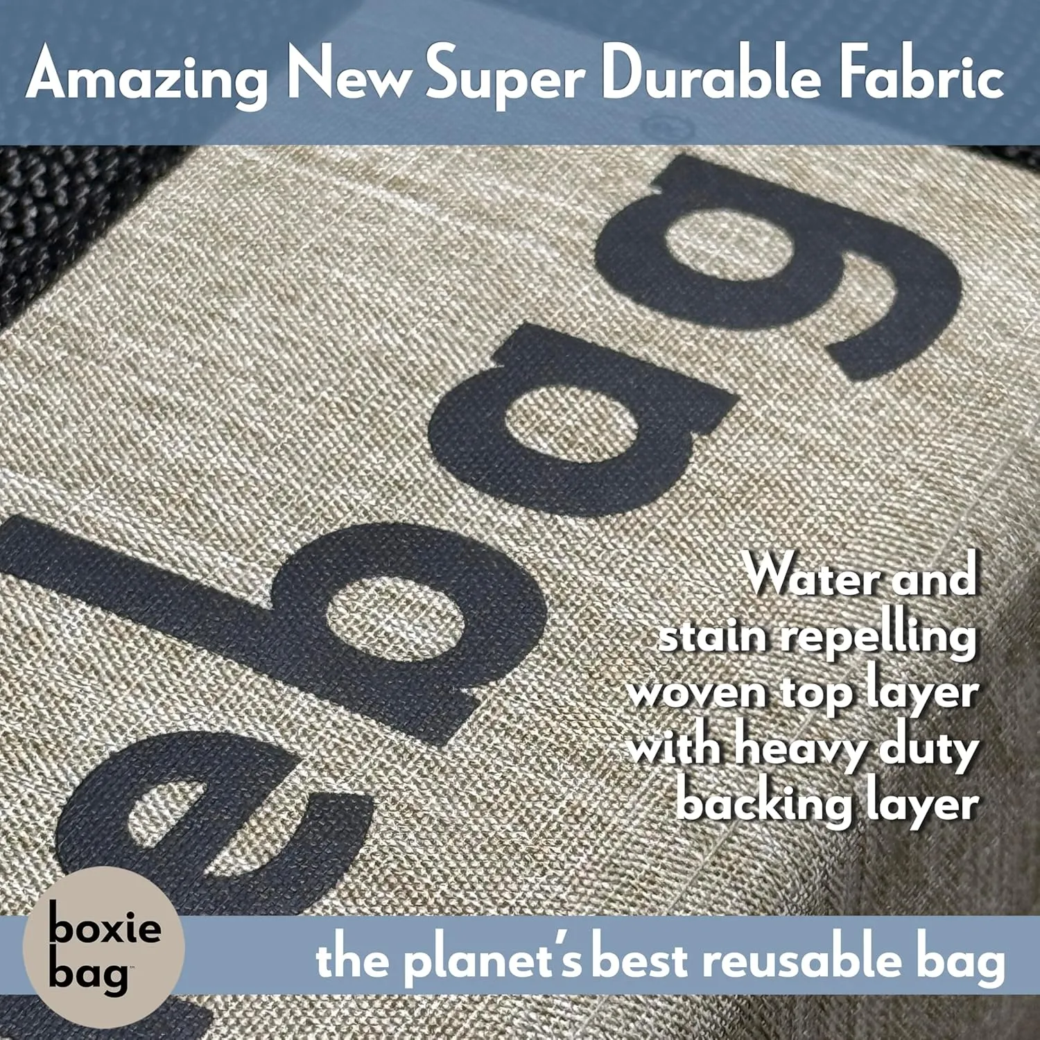 Natural - Oxford 3 Pack. Collapsible Insulated Reusable Bag Box.