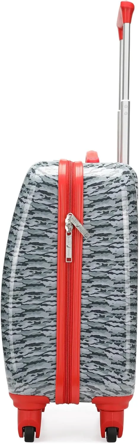 NAUTICA Kids Luggage - 18" Airline Approved Rolling Hardside Upright Carry-on Suitcase with Wheels (Shark Attack)