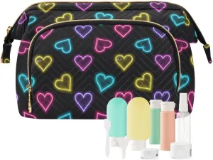 Neon Cololove reds Makeup Bags Zipper Toiletry Bag For Women Makeup Period Bag for Makeup Cosmetic