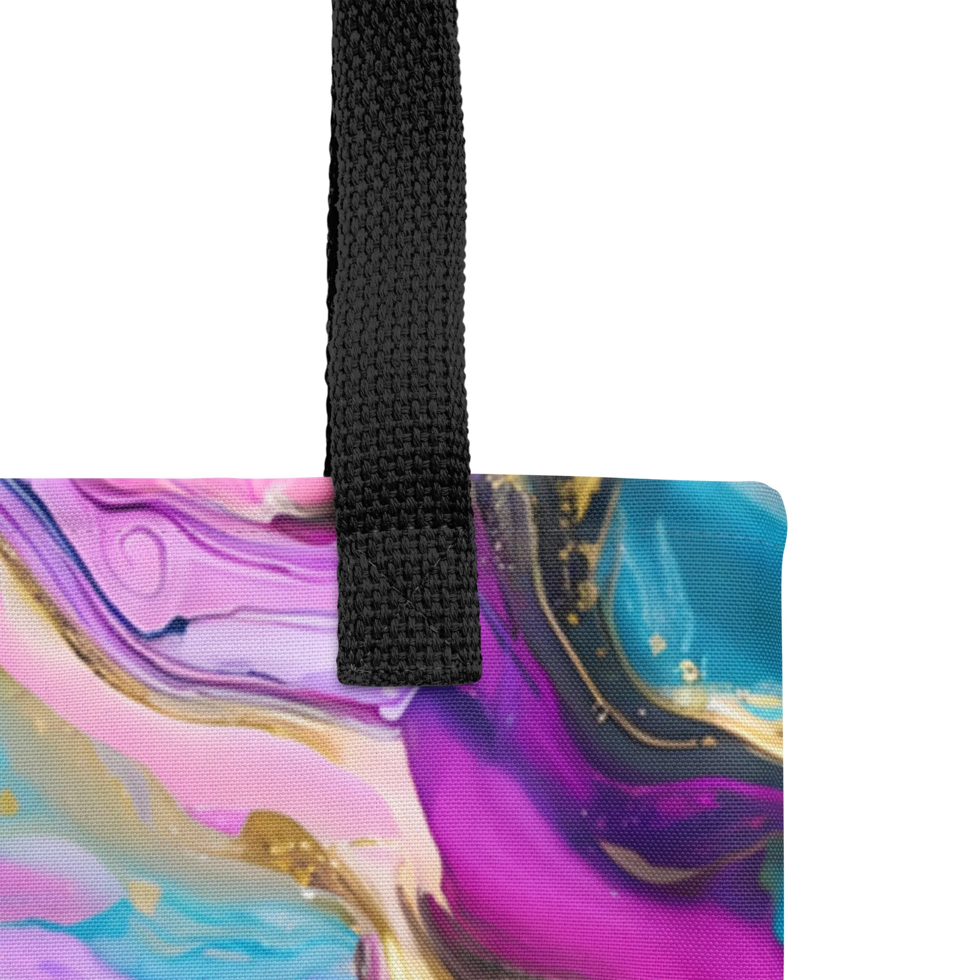 Neon Geode Mandala All Over Print Tote Bag