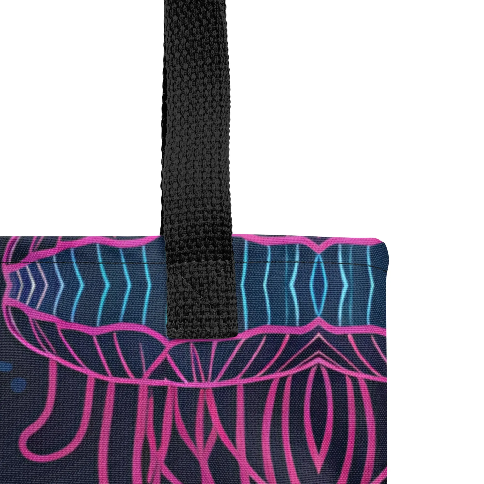 Neon Jelly Fish All Over Print Tote Bag