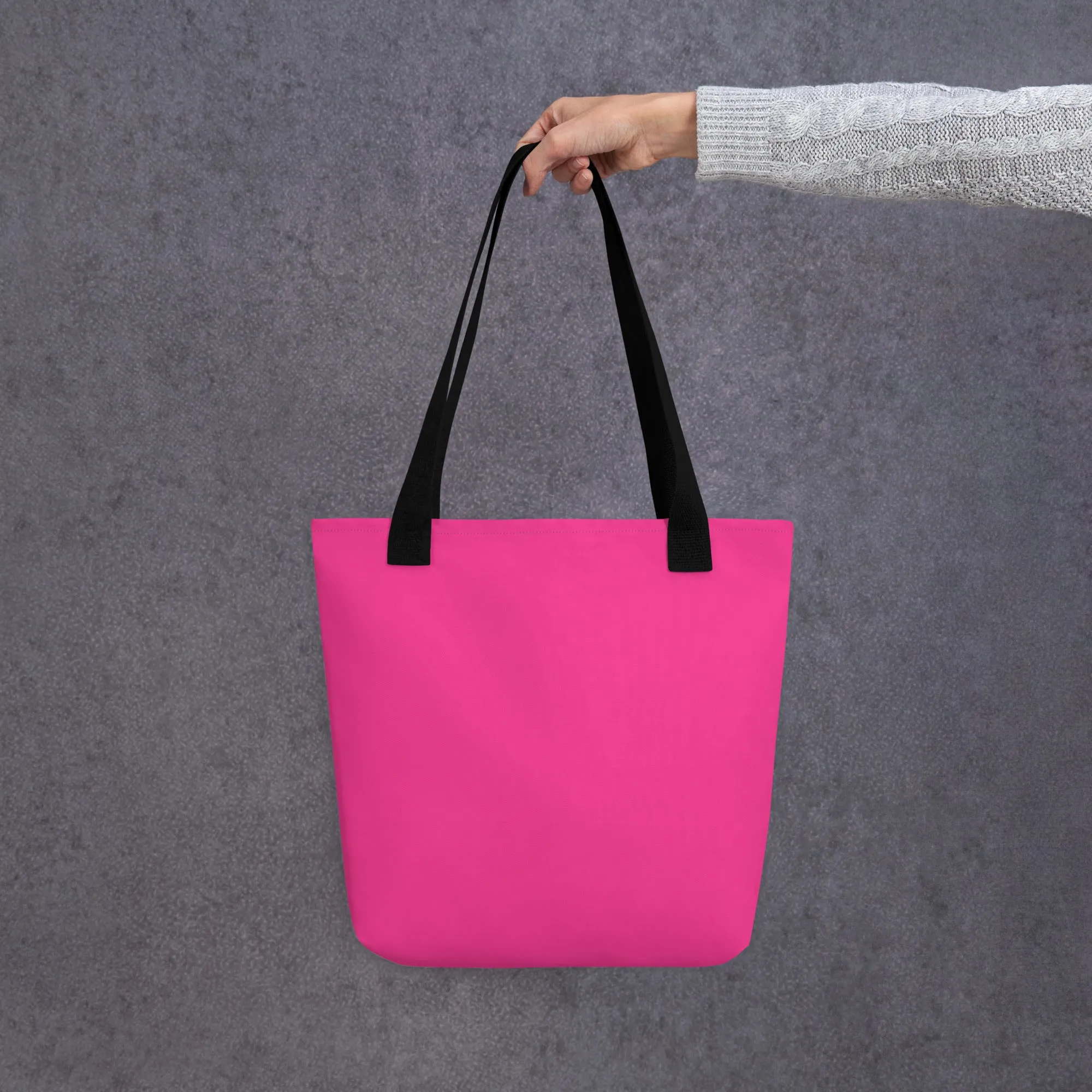 Neon Pink All Over Print Tote Bag