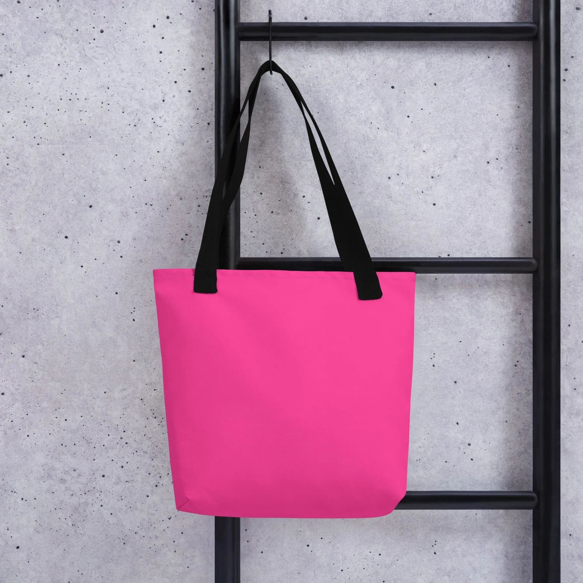 Neon Pink All Over Print Tote Bag