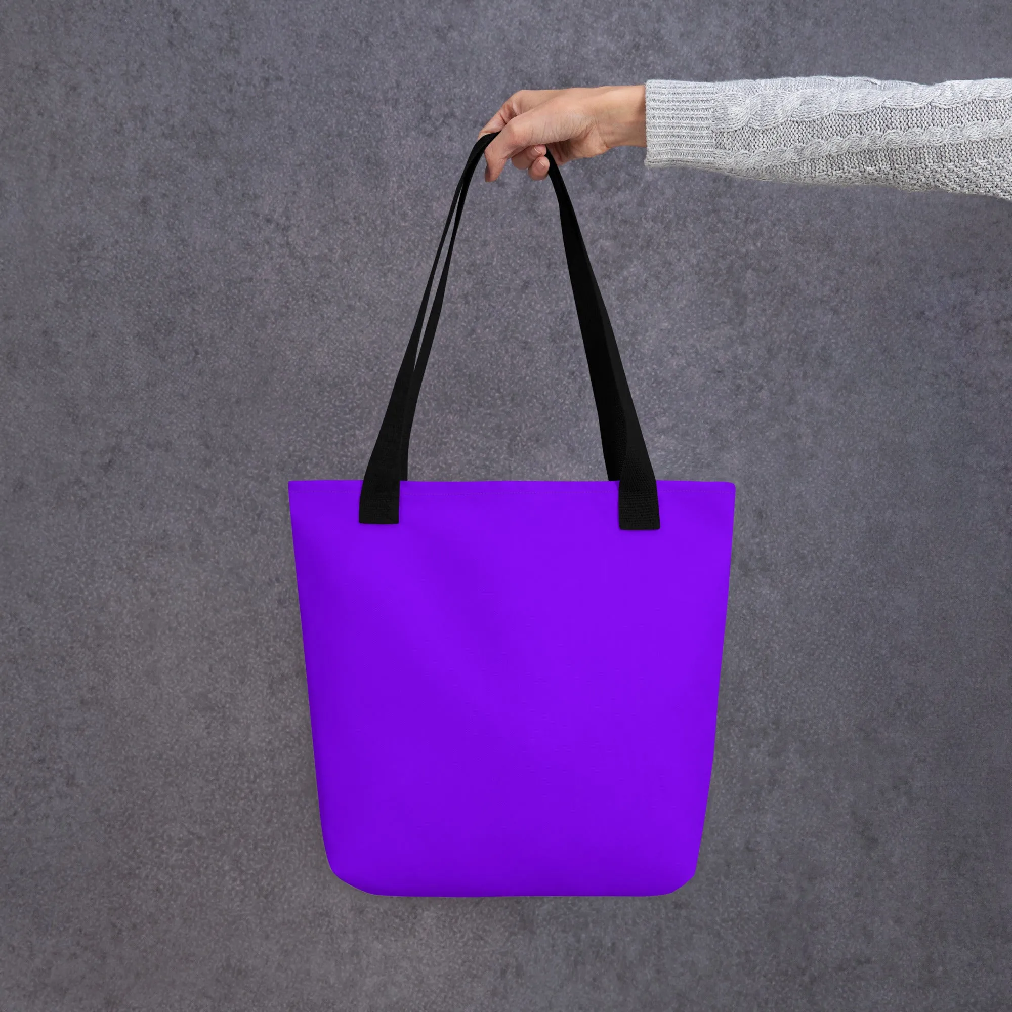 Neon Purple All Over Print Tote Bag