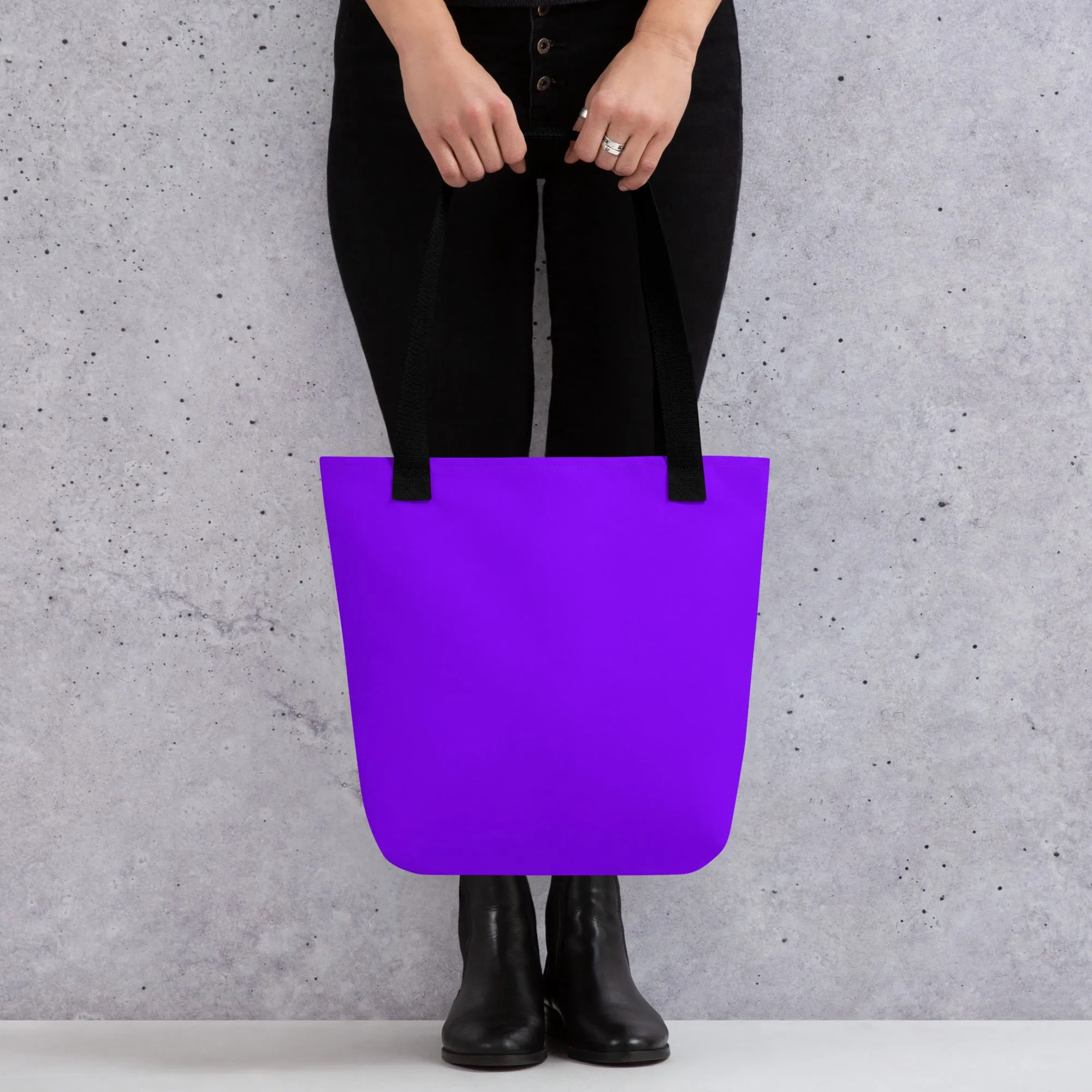Neon Purple All Over Print Tote Bag