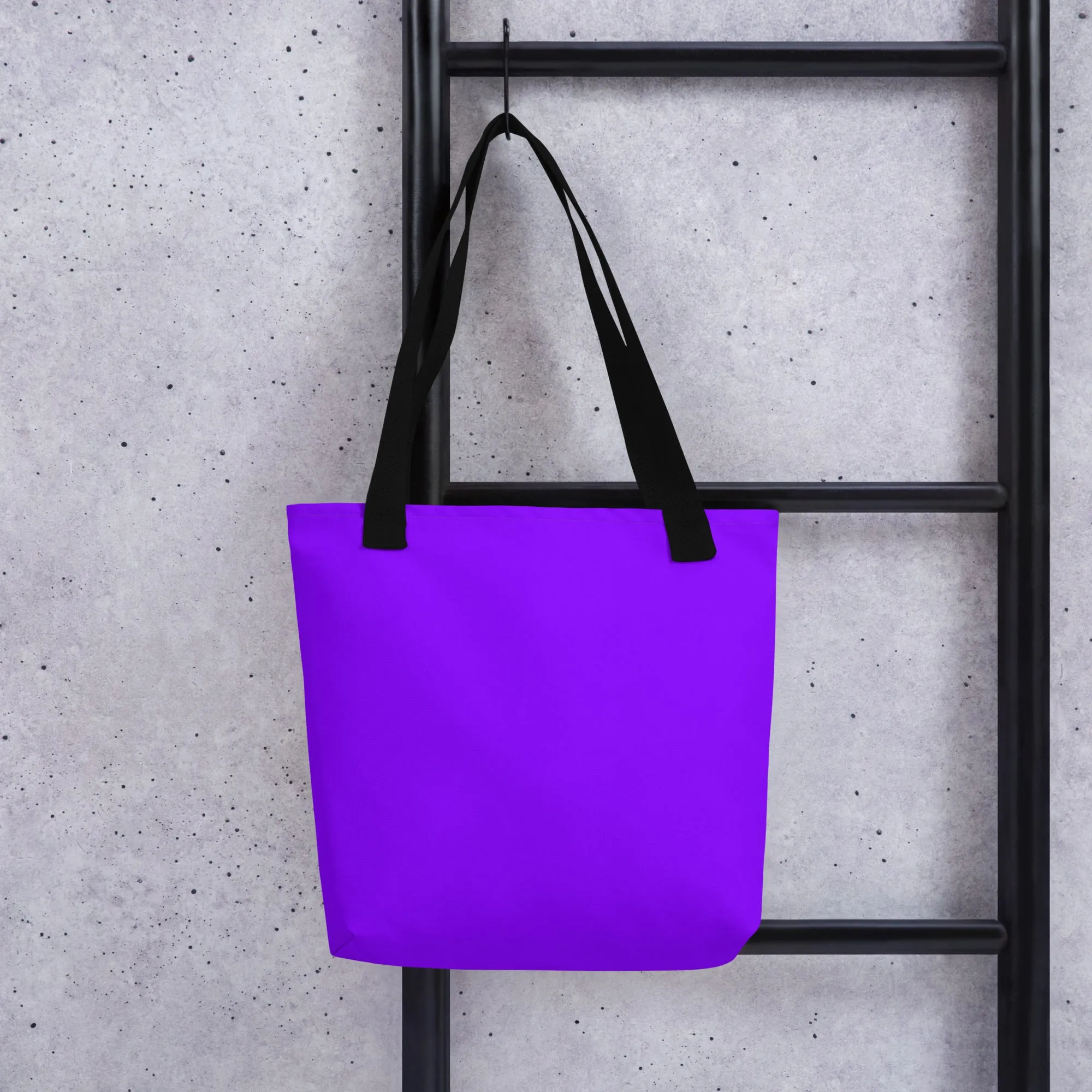 Neon Purple All Over Print Tote Bag