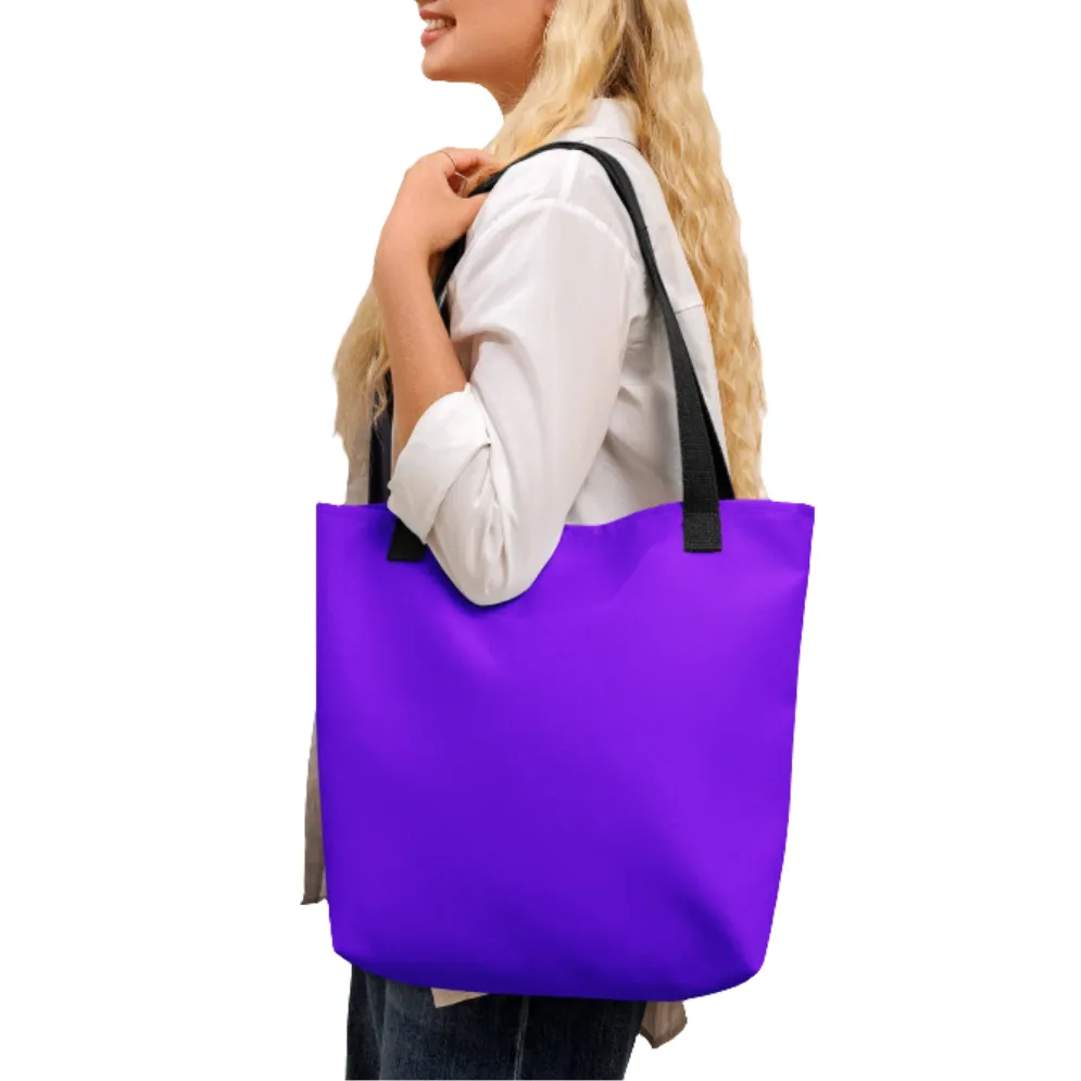 Neon Purple All Over Print Tote Bag