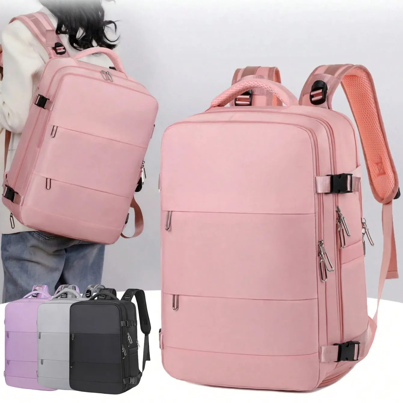 New Travel Backpack, Female Large-capacity Dry and Wet Luggage Travel Bags, Computer College Students' Case
