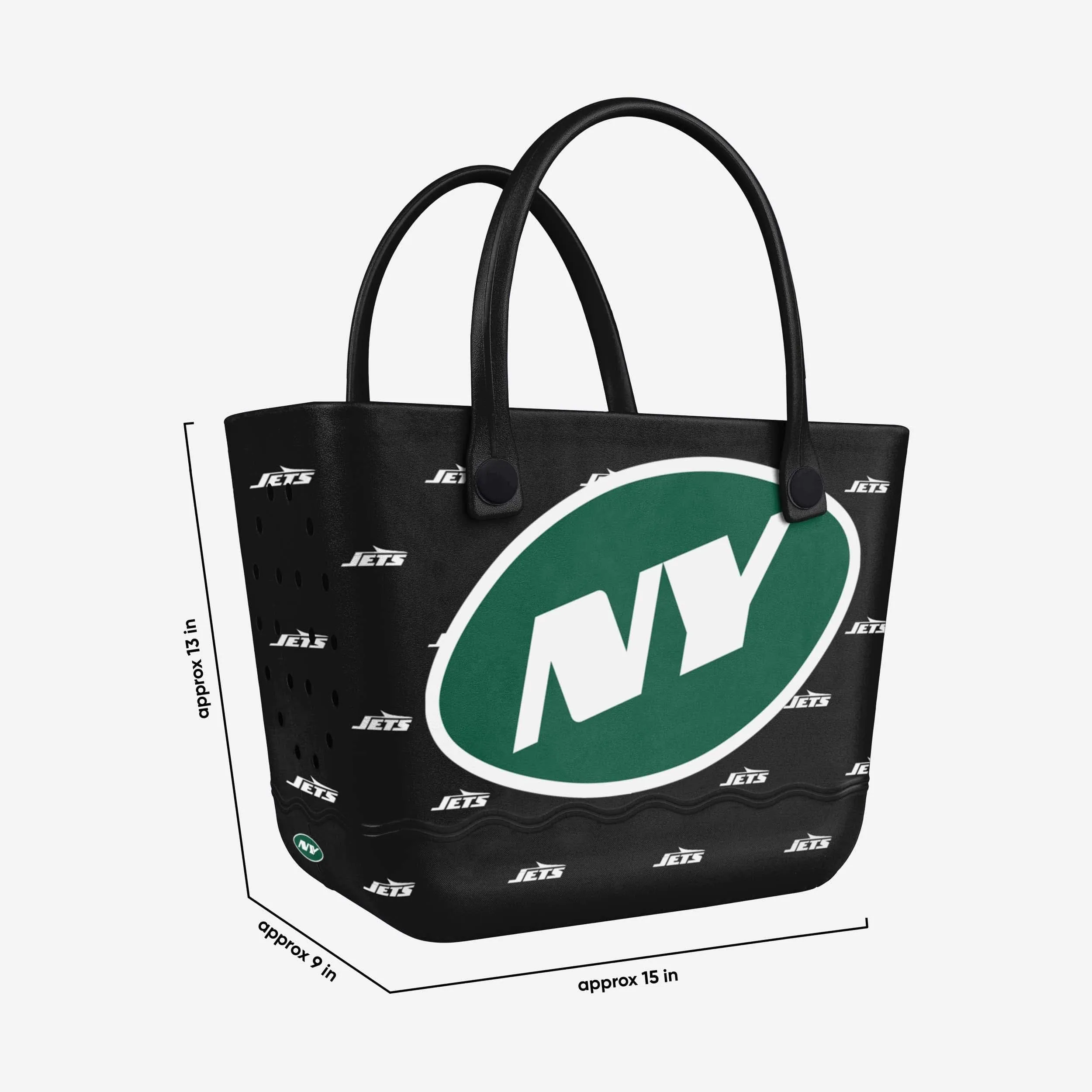 New York Jets Big Logo Mini Print Tailgate Tote Bag