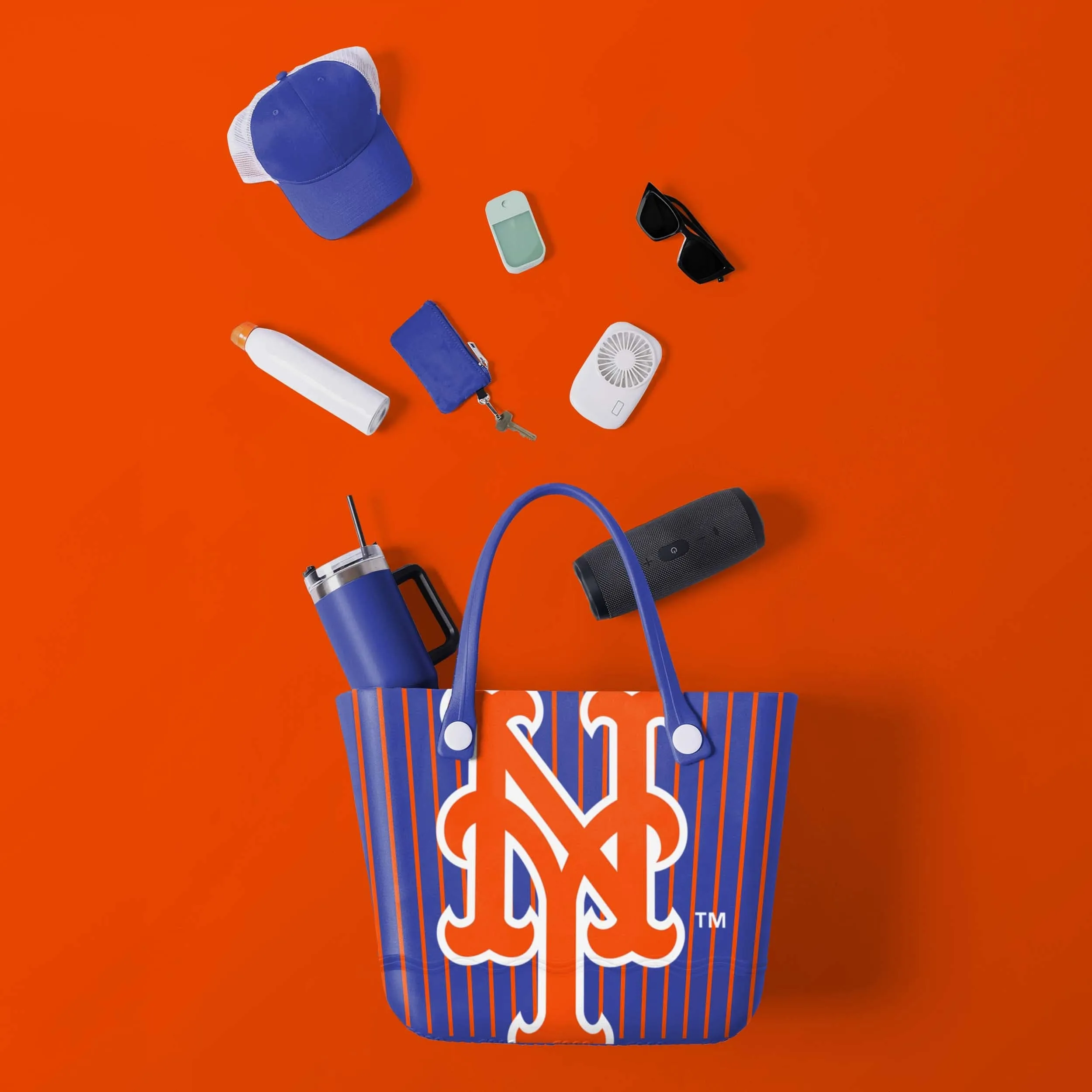 New York Mets Pinstripe Tailgate Tote Bag