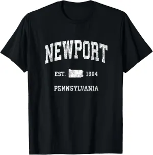 Newport Pennsylvania PA Vintage Athletic Sports Design T-Shirt