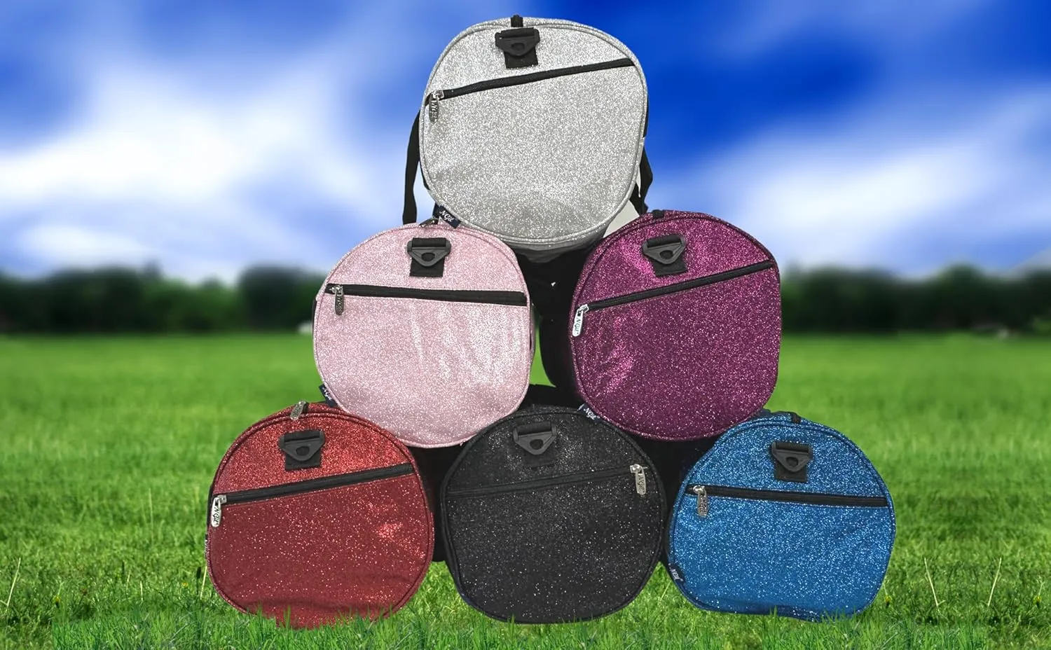NGIL Medium Glitter Cheers Sports Gym Duffel Bag(Glitter-Black)