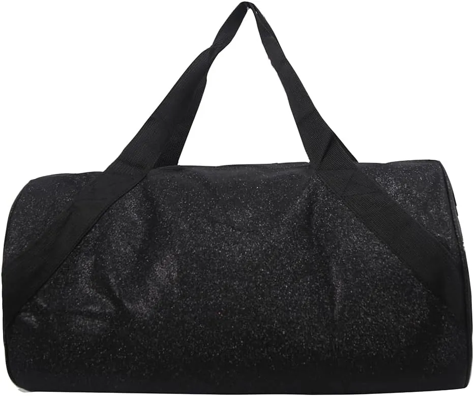 NGIL Medium Glitter Cheers Sports Gym Duffel Bag(Glitter-Black)