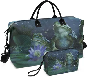 Night Frogs Duffel Bag for Travel Gym Sport, Weekender Travel Bags Carry on Overnight Bag