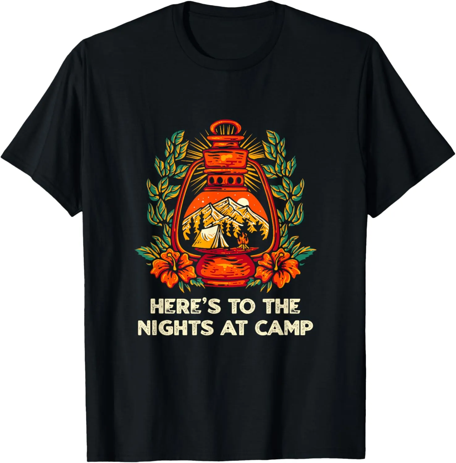 Nights at Camp Camping Forest Camper Jungle Vacation Holiday T-Shirt