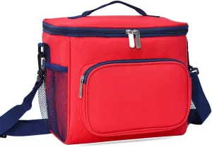 NINJAS 7 Styles Collapsible Insulated Cooler Bag, Lunch Drink Insulated Cooler Bag, Portable Cooler Bag for Outdoor Travel Beach Picnic Camping BBQ Party, (Red Color)