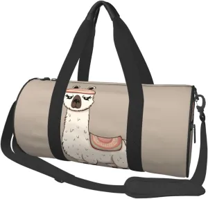 No Drama Llama Duffle Bag for Women Men Personal Item Travel Bag Canvas Weekender Overnight Bag Lightweight Sports Tote Gym Bag Carry On Luggage Bag