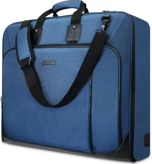Noozion Garment Bag for Travel Large Leather Carry On Suit Bag Hanging Travel Suit Bags Waterproof Suitcase Luggage Bag for Men Women Business Trips with Shoulder Strap