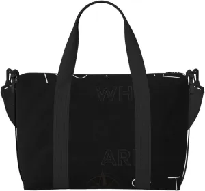 Not All Who Wander Design Travel Bag Weekender Bags for Women Men Carry on Overnight Bag Tote Bag Yoga Gym Bag With Adjustable Straps for Gym, Work, Personal Items