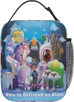 Novelty Anime How Elio To Befriend An Alien Lunch Bag Insulated Bento Lunchbags Tote Bag Cooler Lunch Box For Unisex Adult Picnic Beach Fishing Work Camping