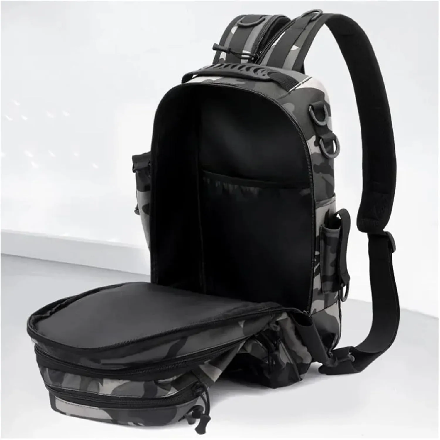 Nylon Waterproof Outdoor Sports Camping Hiking Trekking Fishing Hunting Backpack(B)