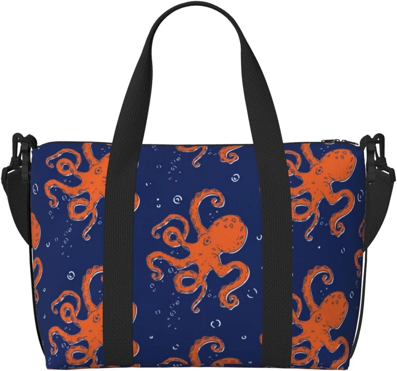 Octopus Travel Bag for Women Men Weekender Bags Carry on Overnight Bag Tote Bag Yoga Gym Bag for Gym, Work, Weekend, Travel, Personal Items