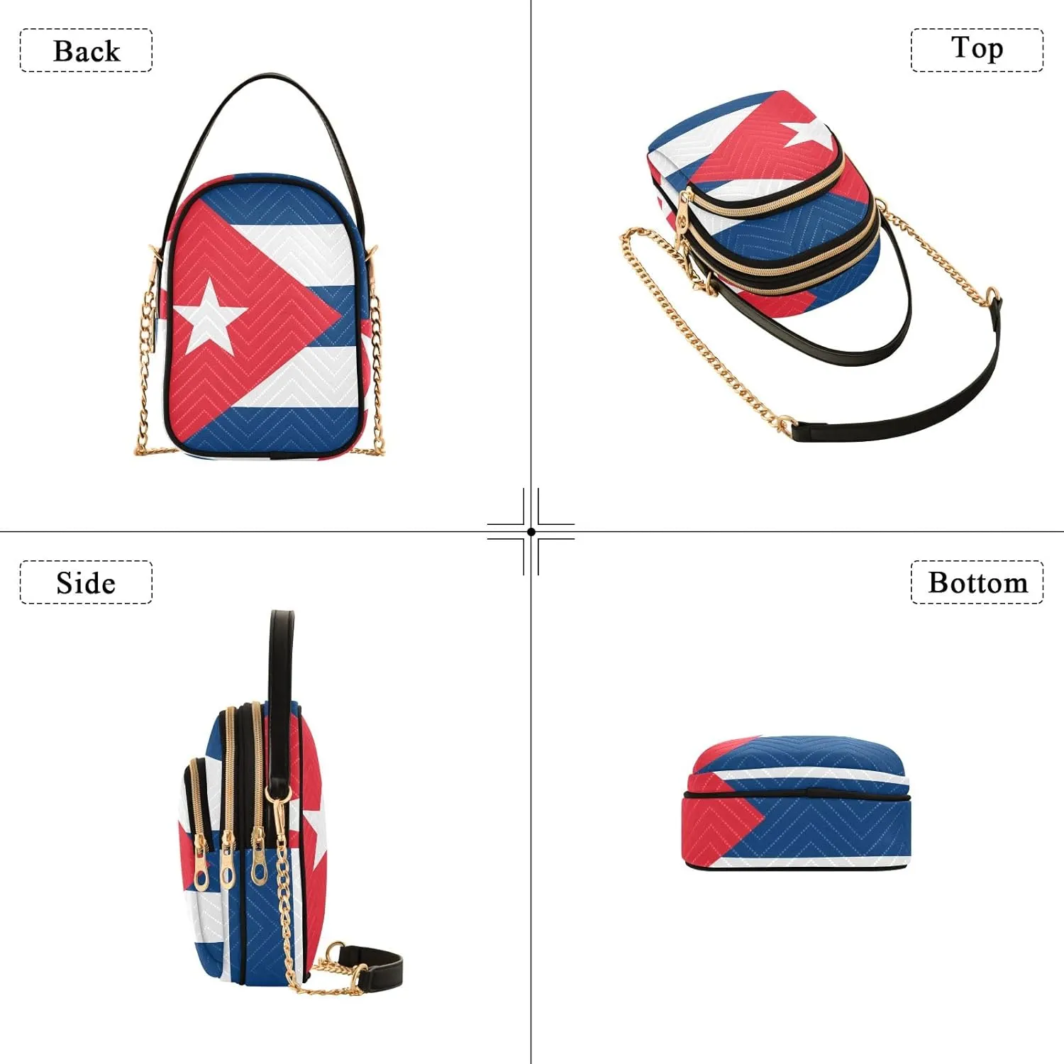 ODAWA rance Flag Small Crossbody Bags for Women Trendy, Triple Compartment Phone Crossbody Bags for Women
