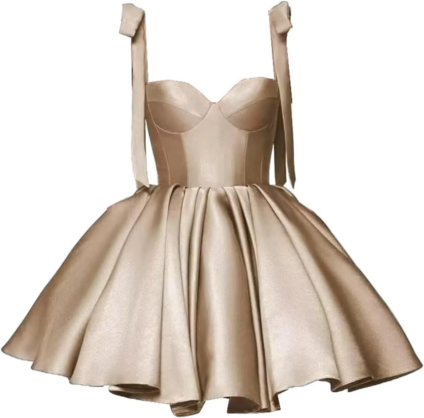 Off Shoulder Satin Homecoming Dress Short Prom Dresses for Teens 2025 Puffy HOCO Dress with Bow BD488