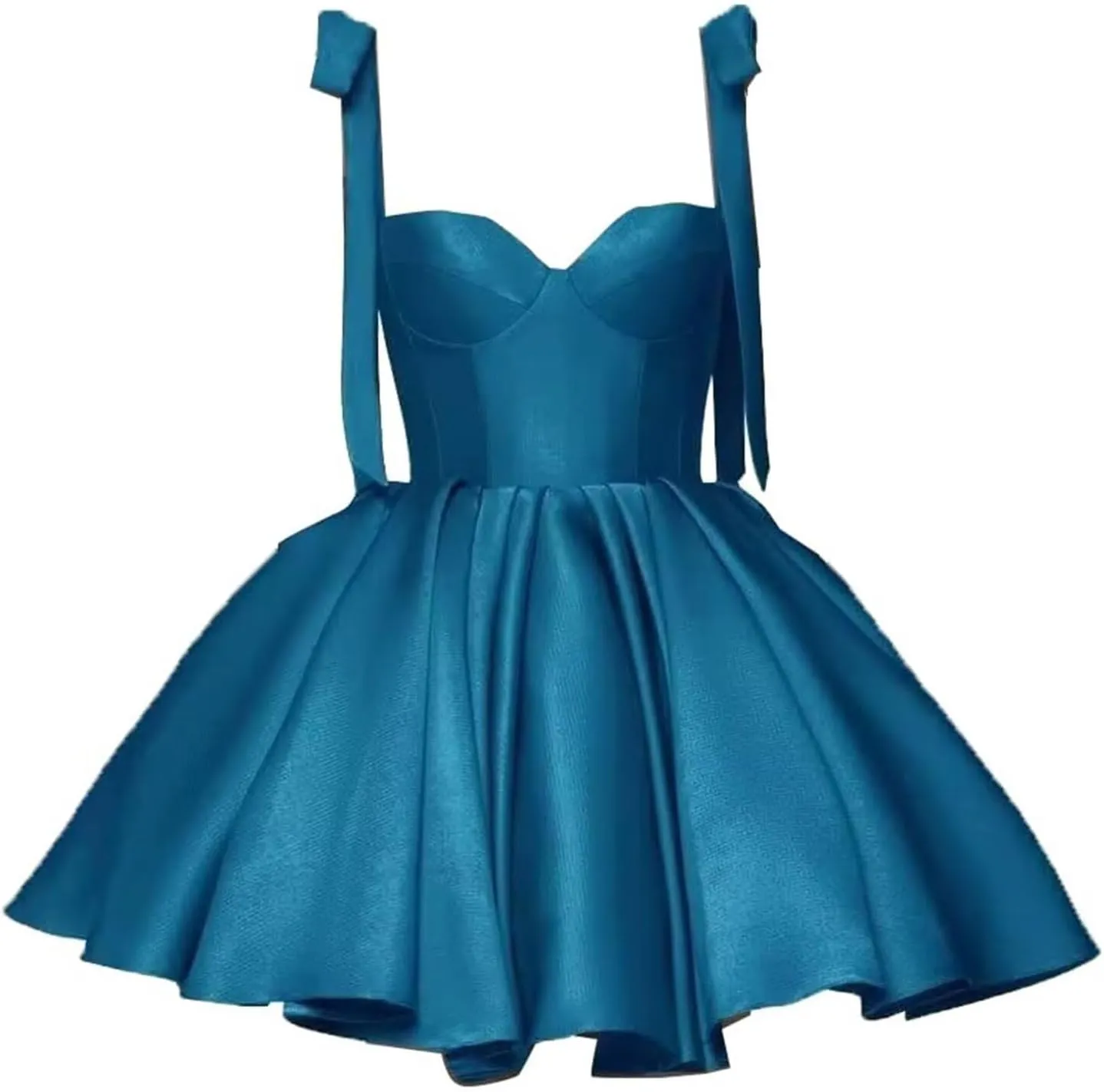 Off Shoulder Satin Homecoming Dress Short Prom Dresses for Teens 2025 Puffy HOCO Dress with Bow BD488