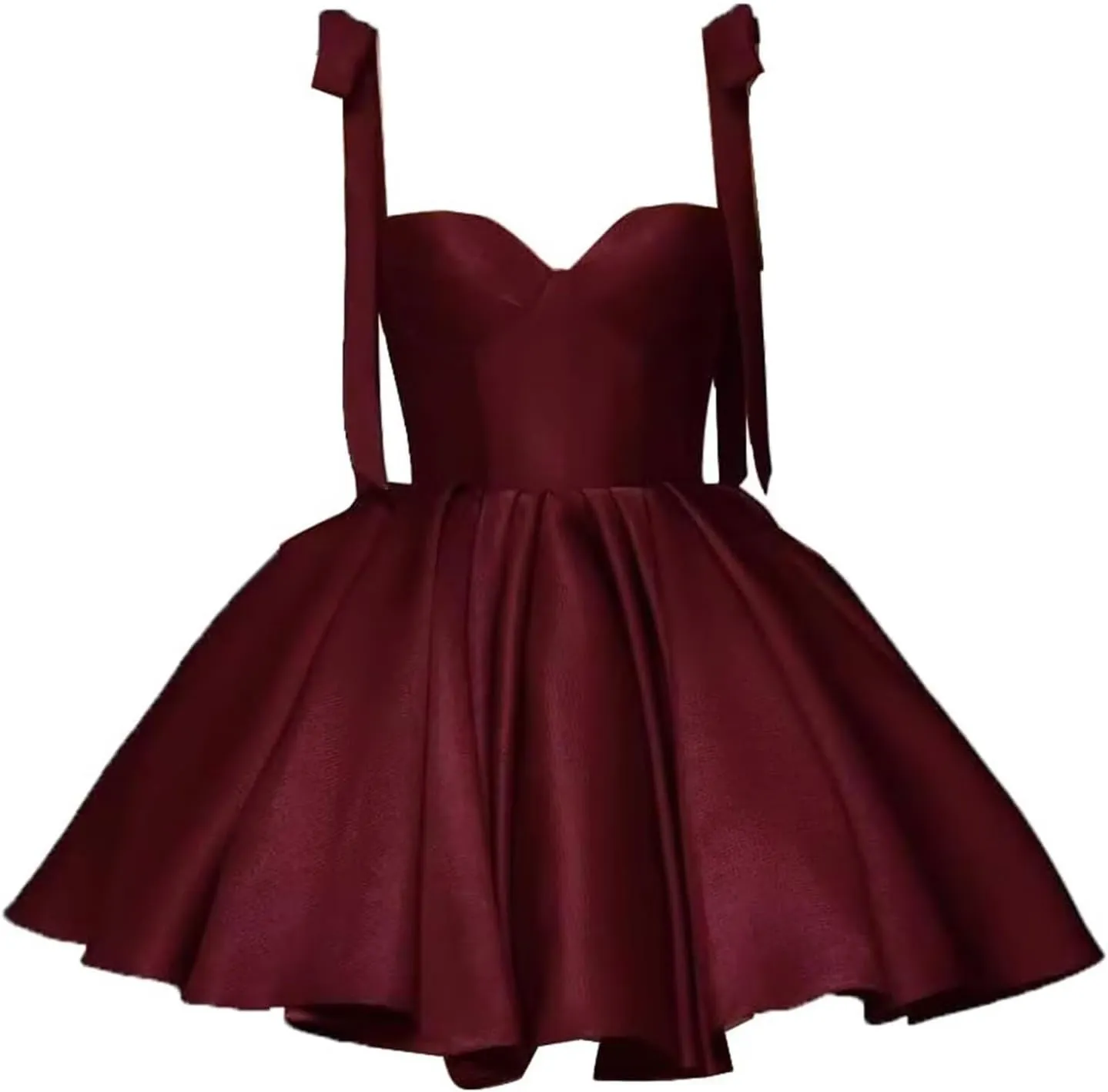 Off Shoulder Satin Homecoming Dress Short Prom Dresses for Teens 2025 Puffy HOCO Dress with Bow BD488