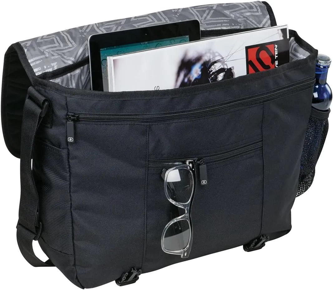 OGIO 417015 - Black Upton Laptop Messenger Bag, Black