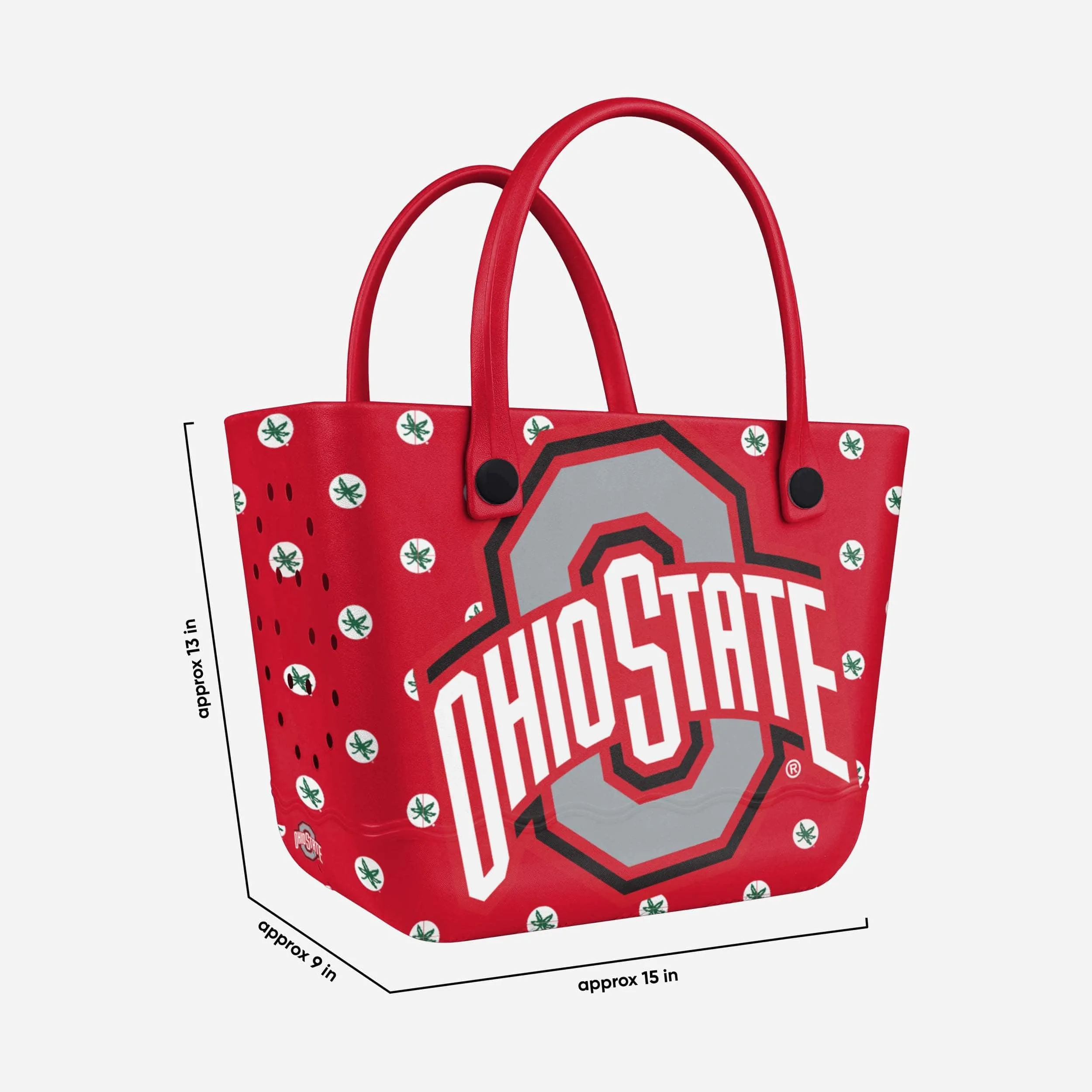 Ohio State Buckeyes Big Logo Mini Print Tailgate Tote Bag