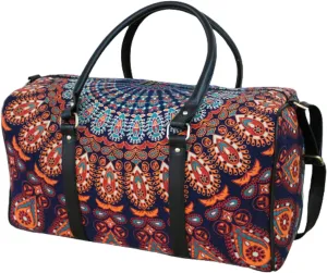 Ombre Mandala Cotton Handbag Throw Duffle Tie Die Hippie Bags Travel Gym Sports