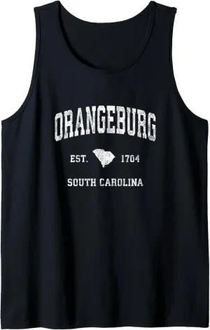 Orangeburg South Carolina SC Vintage Athletic Sports Design Tank Top