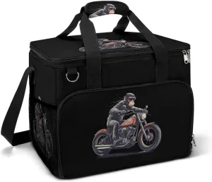 Orangutan Ape Riding Motorcycles Leakproof Camping Backpack Travel Cooler Bag Beach Food Storage Lunch Pack