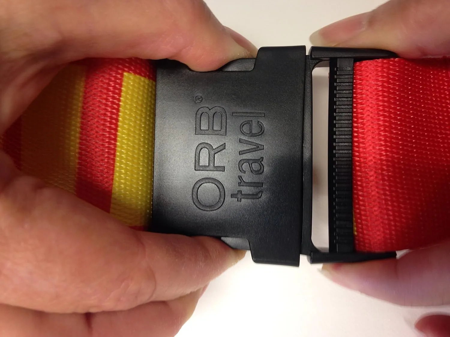 ORB Travel Premium Designer Luggage Strap -LS260-RG-Earth-Red/Grey