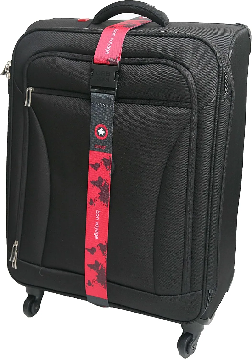 ORB Travel Premium Designer Luggage Strap -LS260-RG-Earth-Red/Grey