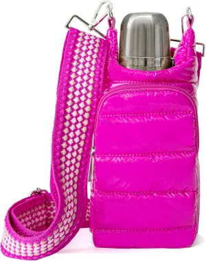 Original Crossbody Water Bottle Holder Bag with Strap.Stylish Puffer Bag.Pockets for Phone & Accessories.BEST GIFT