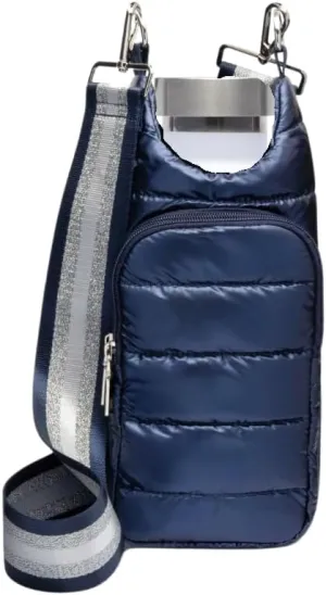 Original HydroBag | Quilted Water Bottle Holder with Strap | Tote Bottle Carrier Crossbody Bag with Pockets