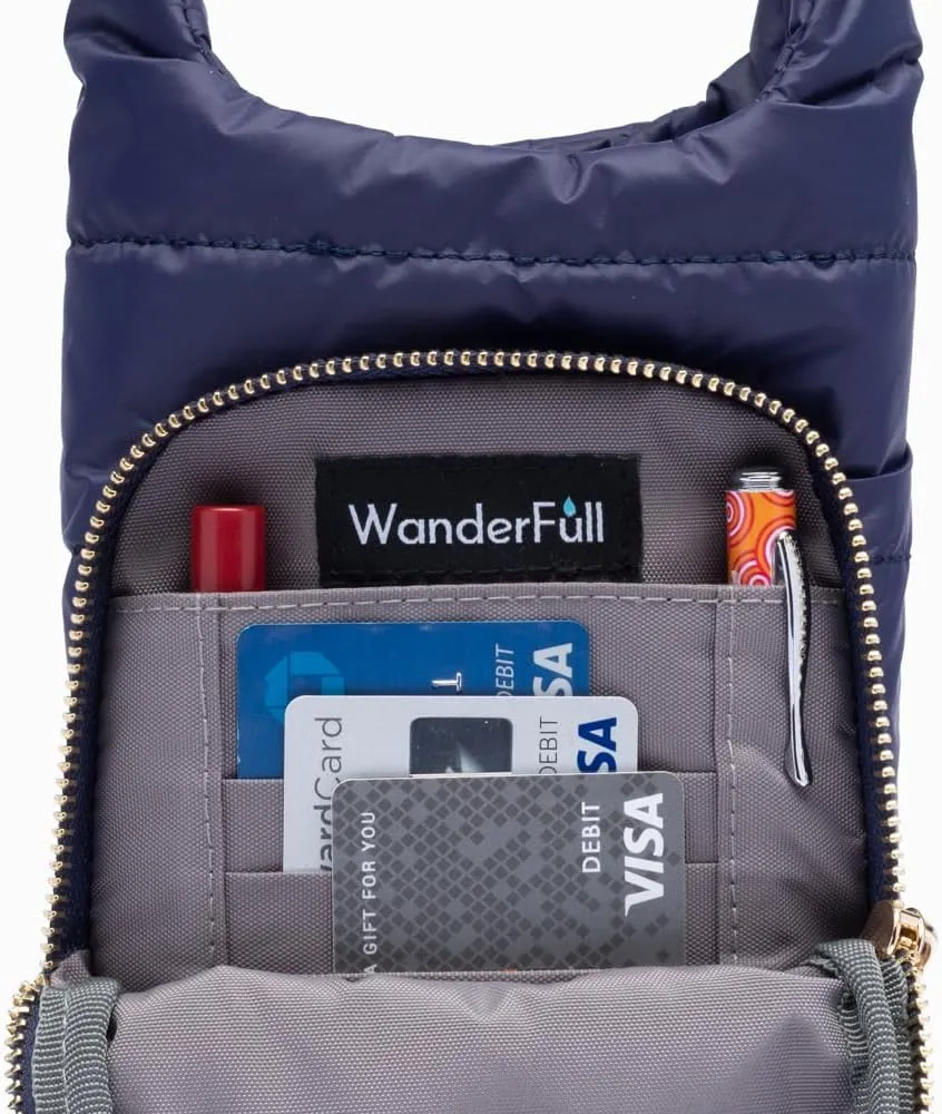 Original HydroBag | Quilted Water Bottle Holder with Strap | Tote Bottle Carrier Crossbody Bag with Pockets