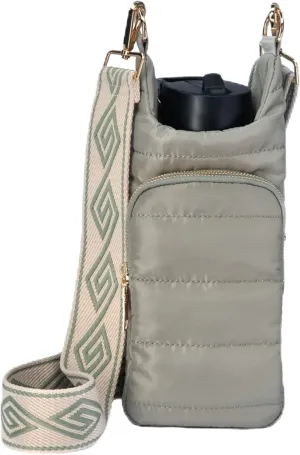 Original HydroBag | Quilted Water Bottle Holder with Strap | Tote Bottle Carrier Crossbody Bag with Pockets