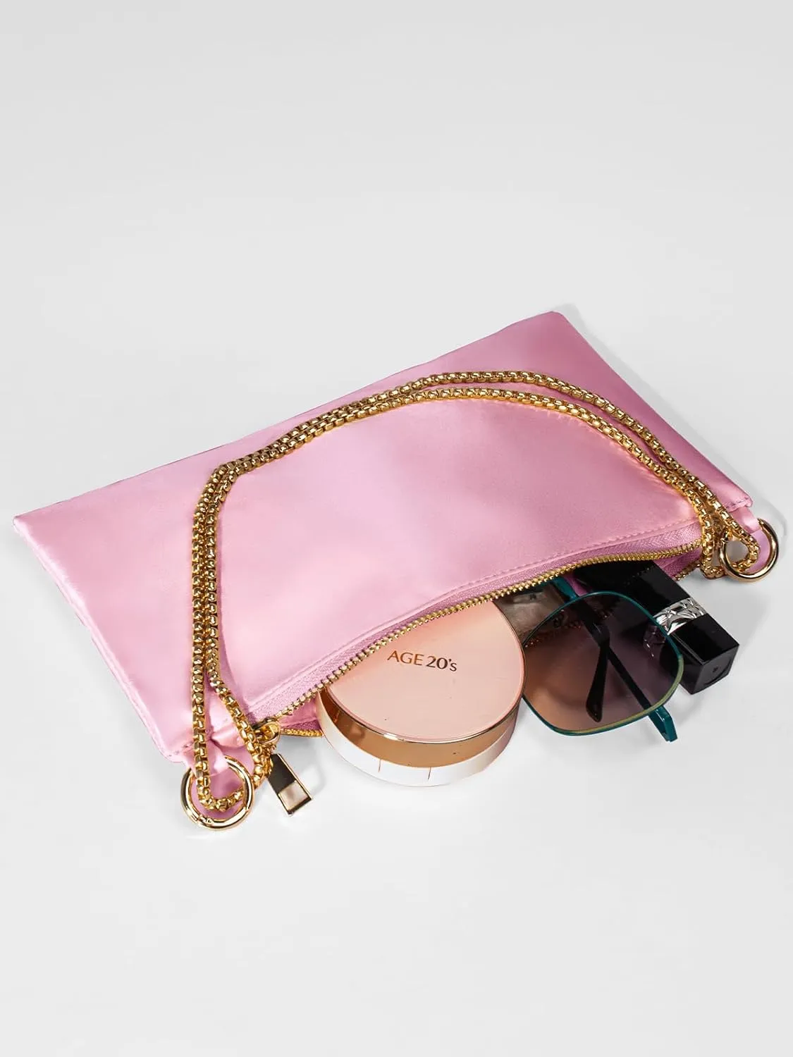 oscaurt Women's Evening Handbag Satin Shoulder Bag Purse for Prom Engagement Cocktail Party Wedding