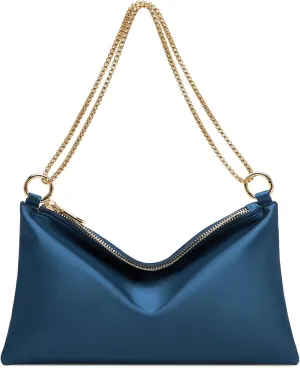 oscaurt Women's Evening Handbag Satin Shoulder Bag Purse for Prom Engagement Cocktail Party Wedding