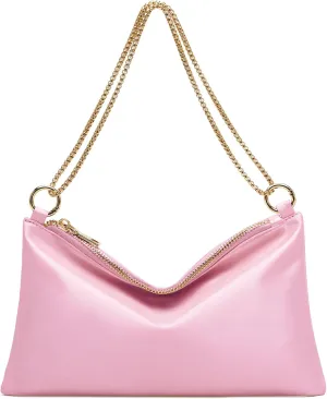 oscaurt Women's Evening Handbag Satin Shoulder Bag Purse for Prom Engagement Cocktail Party Wedding