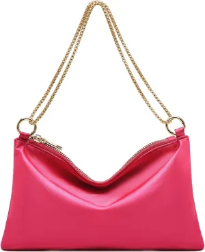 oscaurt Women's Evening Handbag Satin Shoulder Bag Purse for Prom Engagement Cocktail Party Wedding